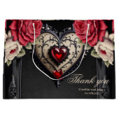 Grand Sac Cadeau Merveilleux coeur gothique généreux. (Devant)