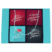 Grand Sac Cadeau Messages pour maman (Devant)