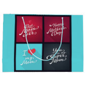 Grand Sac Cadeau Messages pour maman (Dos)