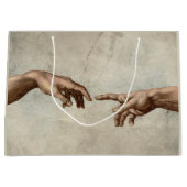 Grand Sac Cadeau Michaelangelo mains création adam dieu (Devant)