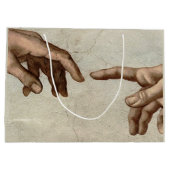 Grand Sac Cadeau Michaelangelo mains création adam dieu (Dos)