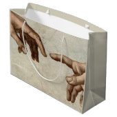 Grand Sac Cadeau Michaelangelo mains création adam dieu (Dos Angle)