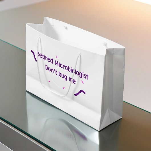 Grand Sac Cadeau Microbiologiste à la retraite