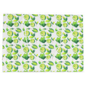 Grand Sac Cadeau mignon carrelé de citron motif (Dos)