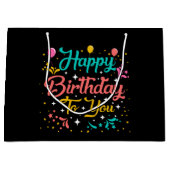 Grand Sac Cadeau mignon personne Joyeux fête d'anniversaire (Devant)