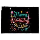 Grand Sac Cadeau mignon personne Joyeux fête d'anniversaire (Dos)