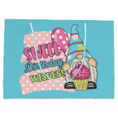 Grand Sac Cadeau mignon unisex gnome voeux d'anniversaire (Dos)