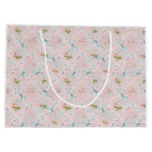 Grand Sac Cadeau Mignonette Fraises Ribbon Trellis Blush rose (Dos)