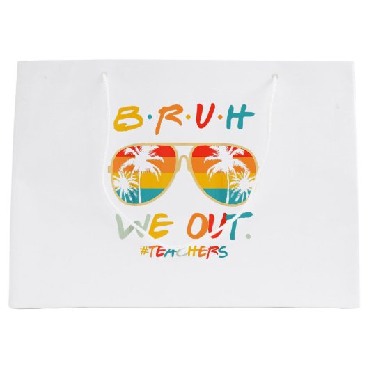 Grand Sac Cadeau Mignonne fin de l'année scolaire Professeur été Br (Devant)