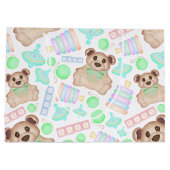 Grand Sac Cadeau Mignonne Genre Neutre Teddy Bear Bébé (Dos)