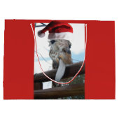Grand Sac Cadeau Mignonne Giraffe Langue à coller pour Noël (Dos)