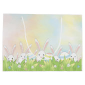 Grand Sac Cadeau Mignonne lapin et oeufs de Pâques (Dos)