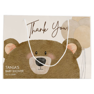 Grand Sac Cadeau Mignonne Ours Nous Pouvons Attendre Baby shower Se