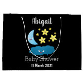 Grand Sac Cadeau Mignons étoiles chantant, lune et bande dessinée d (Dos)