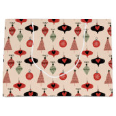 Grand Sac Cadeau Milieu du siècle Noël moderne (Devant)