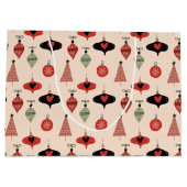 Grand Sac Cadeau Milieu du siècle Noël moderne (Dos)