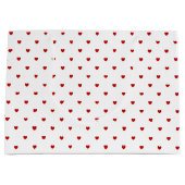 Grand Sac Cadeau Mini Coeurs de velours rouge (Devant)