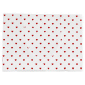 Grand Sac Cadeau Mini Coeurs de velours rouge (Dos)