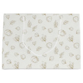 Grand Sac Cadeau Minimal Botanical Line Art Pattern (3) (Devant)