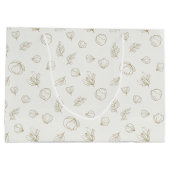 Grand Sac Cadeau Minimal Botanical Line Art Pattern (3) (Dos)