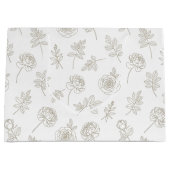 Grand Sac Cadeau Minimal Botanical Line Art Pattern (8) (Devant)