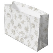 Grand Sac Cadeau Minimal Botanical Line Art Pattern (8) (Dos Angle)