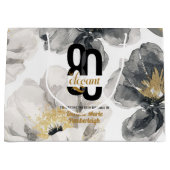 Grand Sac Cadeau Minimal Eighty & Elegant Black Gold 80th Birthday (Devant)