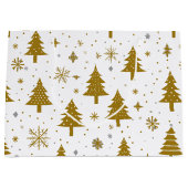 Grand Sac Cadeau Minimal Neutral Christmas Holiday Tree (Devant)