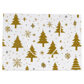 Grand Sac Cadeau Minimal Neutral Christmas Holiday Tree (Dos)