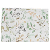 Grand Sac Cadeau Minimalist Leaves Pattern Gift Bag (Dos)