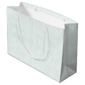 Grand Sac Cadeau Mint White Peace Love Christmas (Dos Angle)