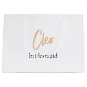 Grand Sac Cadeau Minuscule Simple Bridesmaid Personnalisé (Devant)