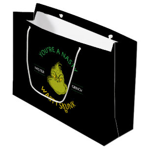 Grand Sac Cadeau Mister Grinch Vous êtes un affreux sale putois