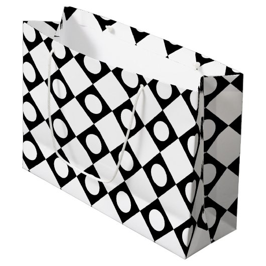 Grand Sac Cadeau Mod Retro 60's White (Devant Angle)