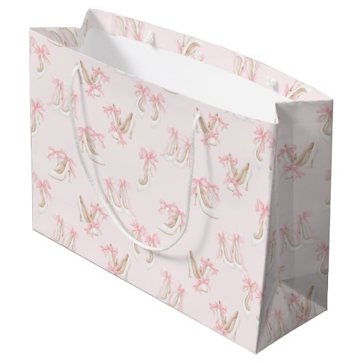 Grand Sac Cadeau Modèle de chaussures coquette  (Dos Angle)