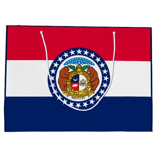 Grand Sac Cadeau Modèle de drapeau d'État du Missouri (Dos)