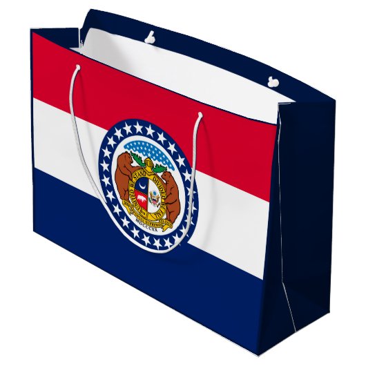 Grand Sac Cadeau Modèle de drapeau d'État du Missouri (Dos Angle)