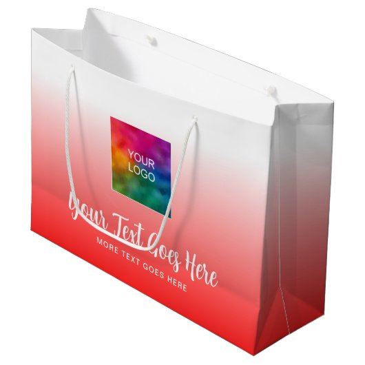 Grand Sac Cadeau Modèle de logo personnalisé de script de calligrap (Devant Angle)