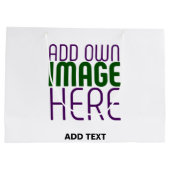 GRAND SAC CADEAU MODELE DE TEXTE D'IMAGE BLANC SIMPLE ÉDITABLE MODE (Dos)