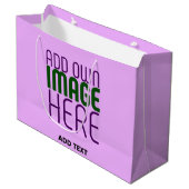 GRAND SAC CADEAU MODELE DE TEXTE D'IMAGE MAUVE SIMPLE ÉDITABLE MODE (Devant Angle)
