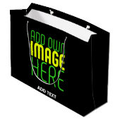 GRAND SAC CADEAU MODELE DE TEXTE D'IMAGE NOIRE SIMPLE ET MODIFIABLE (Dos Angle)