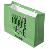 GRAND SAC CADEAU MODELE DE TEXTE D'IMAGE VERT MENTHE ÉDITABLE MODER (Devant Angle)