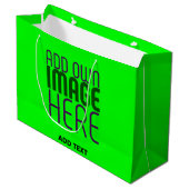 GRAND SAC CADEAU MODELE DE TEXTE IMAGE VERT NÉON ÉDITABLE MODERNE (Devant Angle)