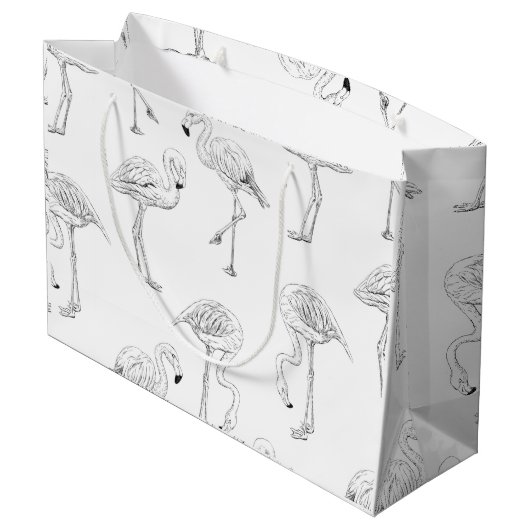 Grand Sac Cadeau Modèle flamant (Dos Angle)