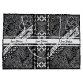 Grand Sac Cadeau Modern BATIK Pattern (Dos)