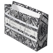 Grand Sac Cadeau Modern BATIK Pattern (Devant Angle)