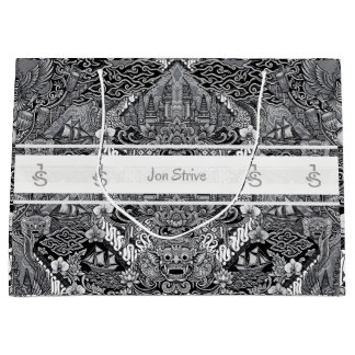 Grand Sac Cadeau Modern BATIK Pattern