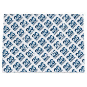 Grand Sac Cadeau Modern Blue SENIOR Graduation (Devant)