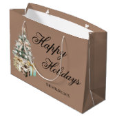 Grand Sac Cadeau Modern Christmas Tree Gift Bag (Dos Angle)