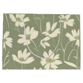 Grand Sac Cadeau Modern Light Sage White Wildflower (Dos)